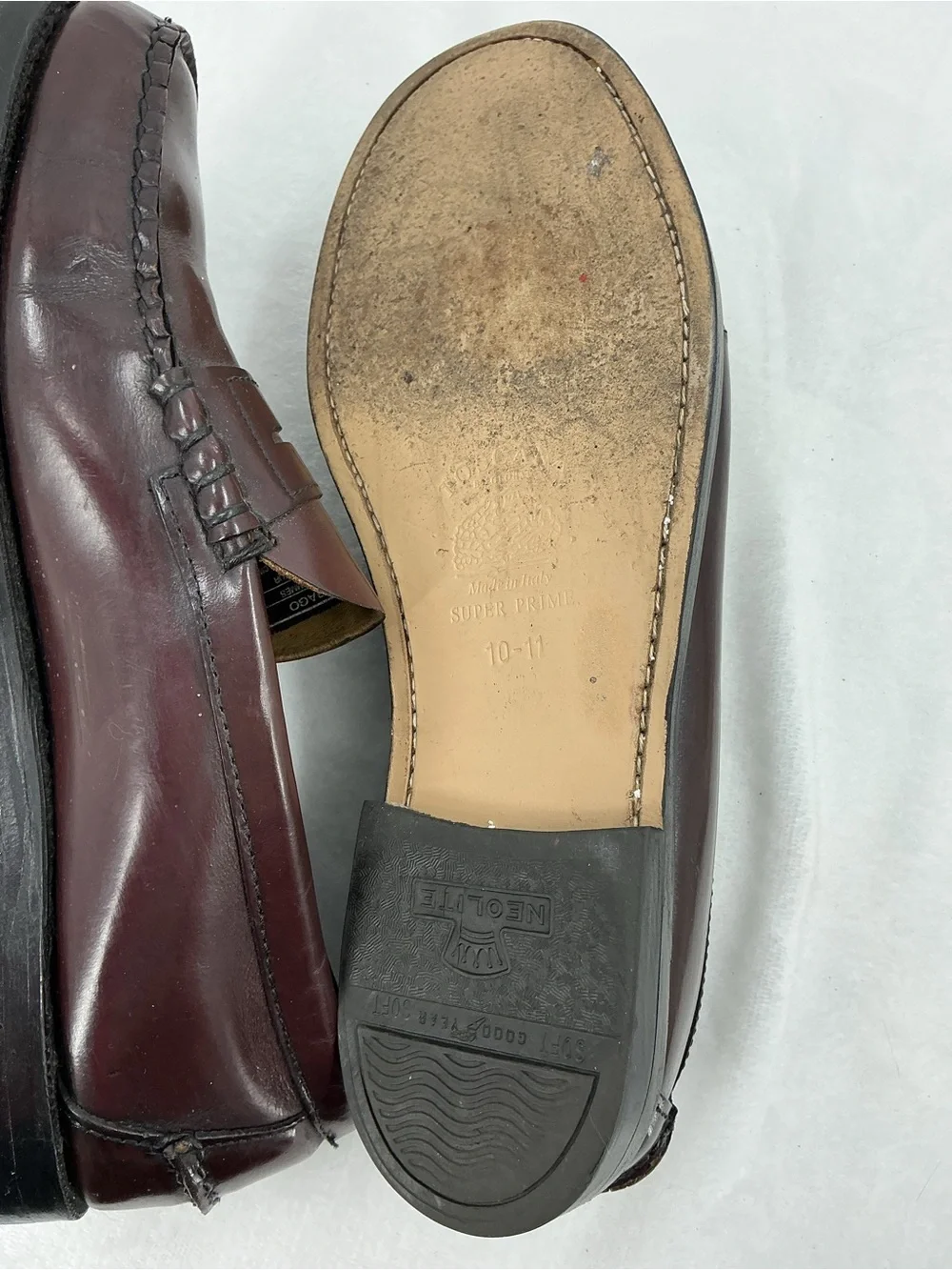 Sebago Men’s Burgundy Leather Penny Loafers B41